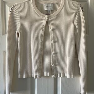 Jason Wu Ivory Button-Up Cardigan